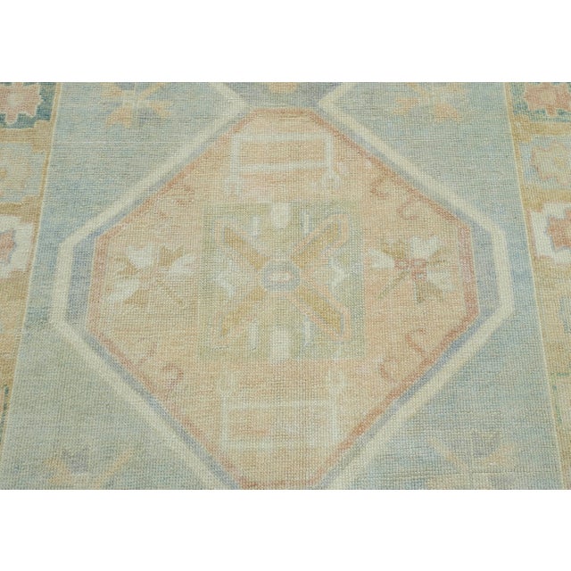 Turkish Oushak Runner Rug 5' x 15'7" #18055 For Sale In Houston - Image 6 of 8