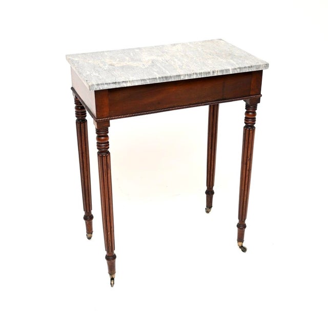 Antique Regency Period Marble Top Side Table, 1815 For Sale - Image 6 of 11