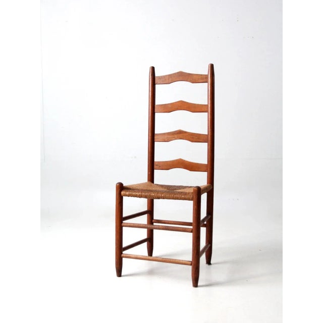 Vintage Ladder Back Chair For Sale - Image 4 of 12