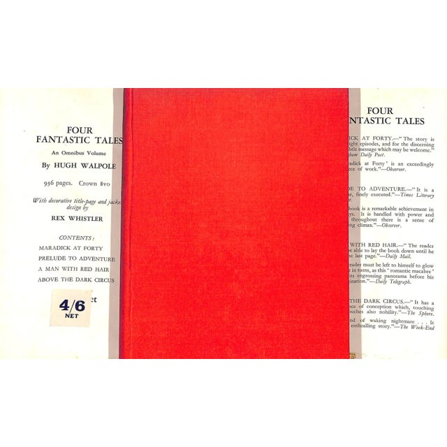 WALPOLE, Hugh [923] pp. Macmillan & Co Limited 1932 7 3/8" x 5 1/8" w/ Decorative Title-Page & Jacket Design by Rex...