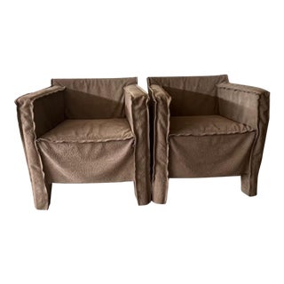 Paola Navone for Baxter Contemporary Armchairs - a Pair For Sale