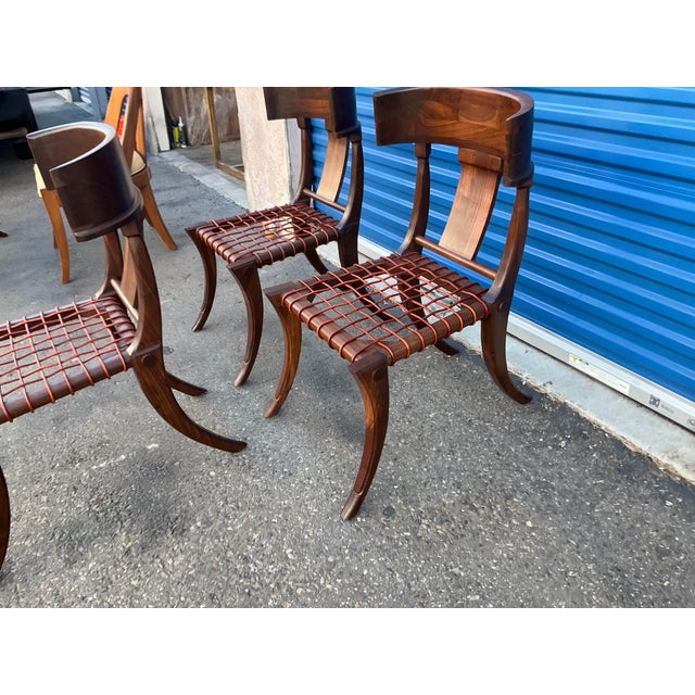 T. H. Robsjohn-Gibbings Klismos Style Walnut Chairs…set of 3 For Sale - Image 10 of 17