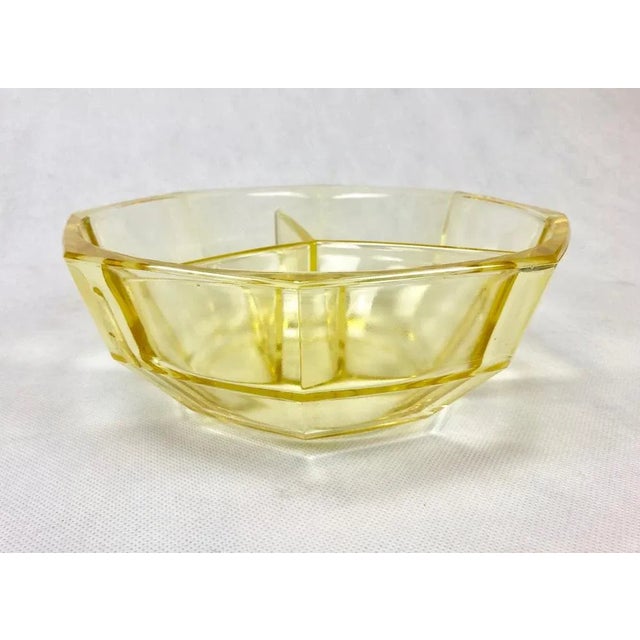 Yellow Art Deco German Bowl in Citron Glass, 1930s For Sale - Image 8 of 8