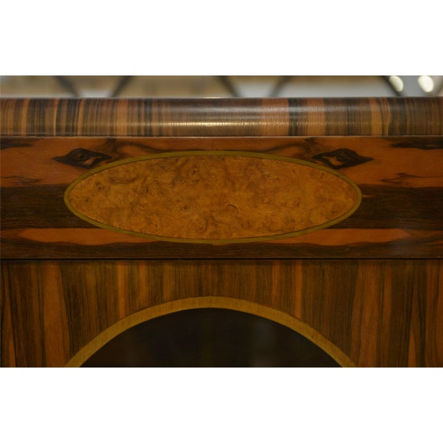 Neo-Classical Art Deco Wardrobe in Ebony Veneer, 1930s For Sale - Image 4 of 15