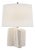 Thomas O'Brien by Visual Comfort Signature Carmel Table Lamp in Plaster White with Linen Shade For Sale