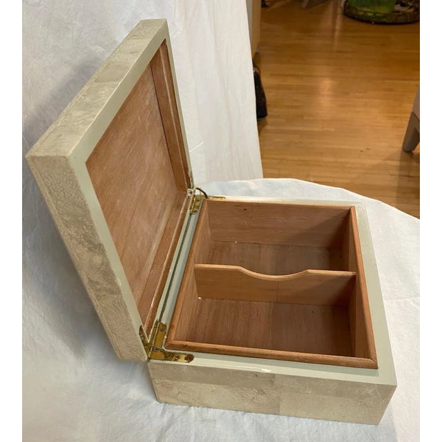 Vintage Hand Made European Import Humidor For Sale - Image 4 of 10