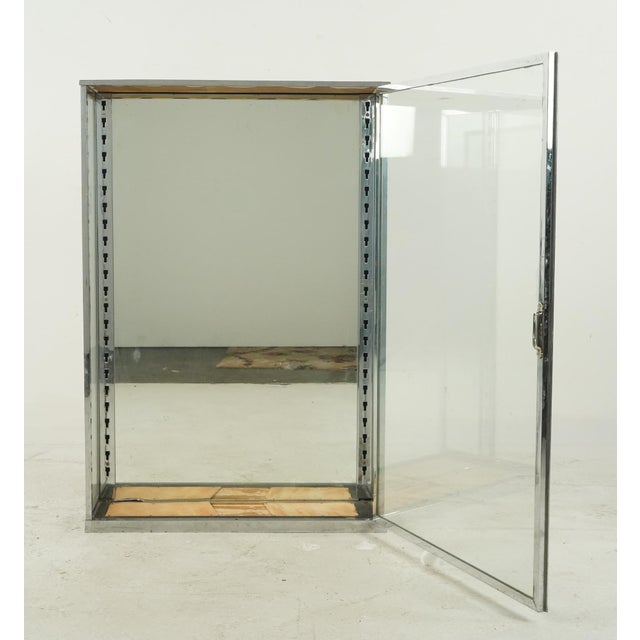 Vintage European Glass Front Mirrored Vitrine For Sale - Image 6 of 11