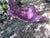 Purple Mid-Century Modern Hardoy Style Welded Solid Wrought Iron BKF Butterfly Chair With Purple Canvas Seat For Sale - Image 8 of 15