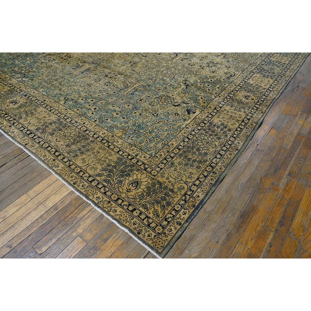 Indian Majestic Goldenrod Yellow and Gray Color With Great Matelasse Design Antique Indian Rug For Sale - Image 3 of 5