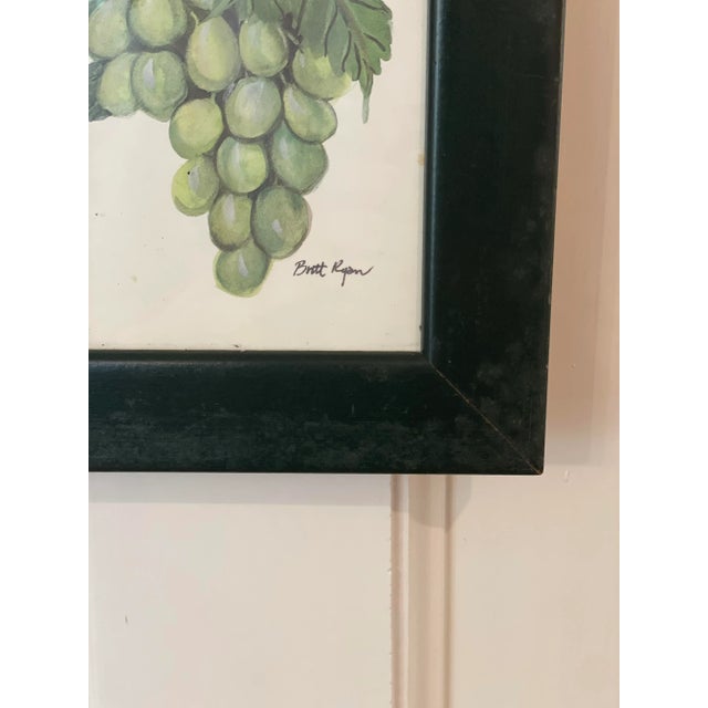 Traditional Late 20th Century Pears and Grapes Still Life Pair of Prints by Britt Ryan, Framed - a Pair For Sale - Image 3 of 6