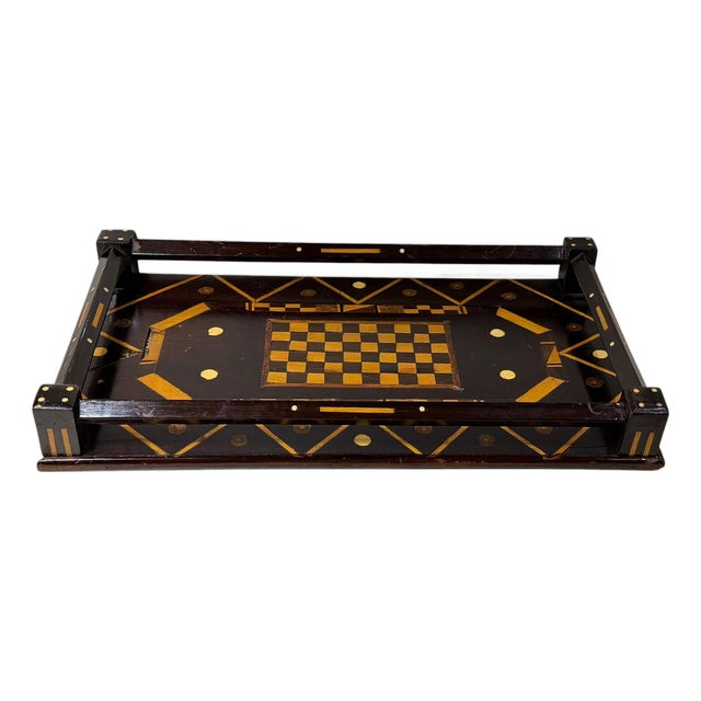 Late 19th Century Inlaid Italian Games Tray For Sale