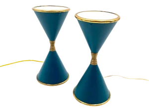Italian Clessidra Table Lamps by Angelo Lelli for Arredoluce, 1960s, Set of 2