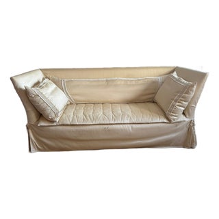 John Saladino "Summer Sofa" High-Back Slipcovered Knole Sofa For Sale