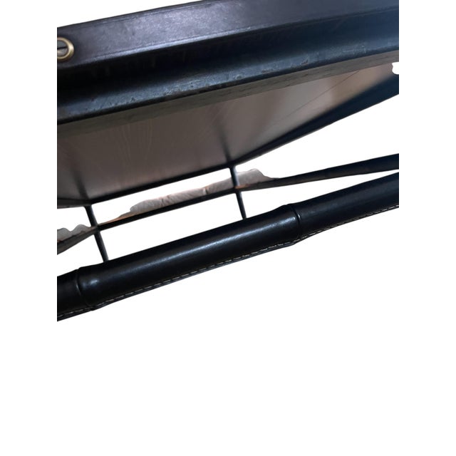 Stitched Leather Cocktail Table by Jacques Adnet, 1950s For Sale - Image 11 of 14