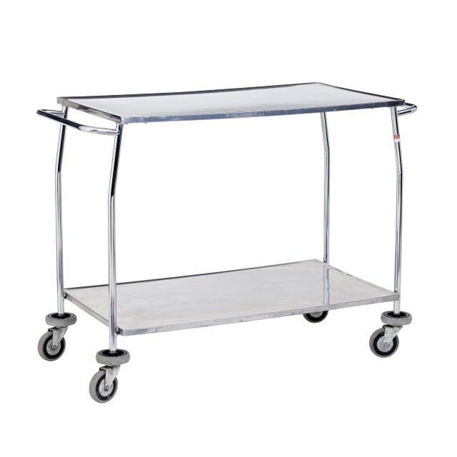 Vintage Stainless Steel Trolley, 1970s For Sale - Image 5 of 7