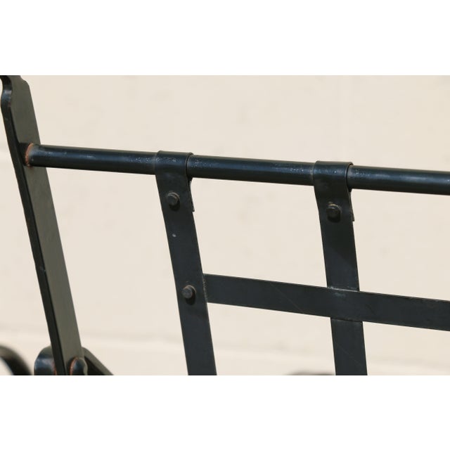 Pair of 1970s Wrought Iron Folding Patio Chairs by Hervé Baume | Outdoor Armchairs | France For Sale - Image 14 of 18