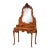 19th Century French Louis XV Style Walnut Coiffeuse Dressing Table With Mirror For Sale