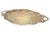 Antique Engraved Enameled 23" Oval Brass Tray For Sale - Image 4 of 8