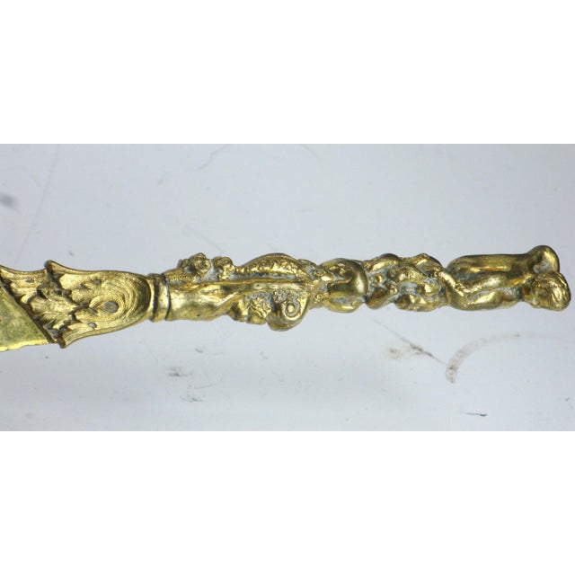 Butter Knife Gilt Bronze Children Antique Victorian For Sale - Image 14 of 16