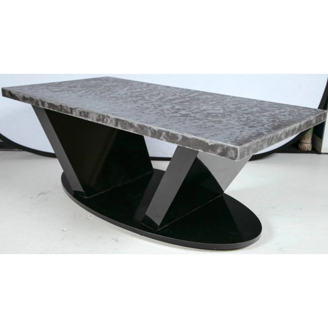 Chic Tin Topped Coffee Table For Sale - Image 4 of 6