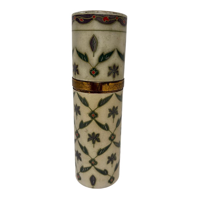 Vintage Guerlain Chant D’Arômes Refillable Atomizer Case Enameled France 1962 For Sale