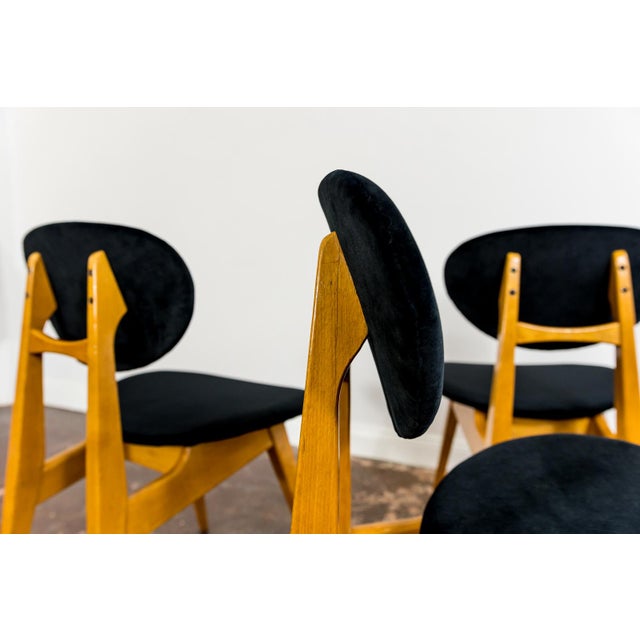 Wood Vintage GFM 22 Chairs by J. Kędziorek, Poland, 1960s, Set of 3 For Sale - Image 7 of 14