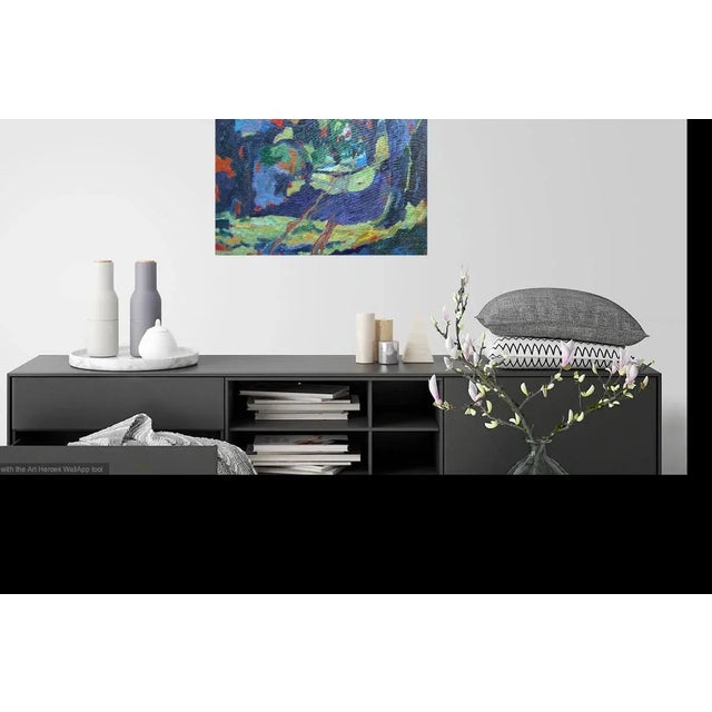 Abstract Martha Holden "Path in the Woods in France" Oil Painting Framed For Sale - Image 3 of 7