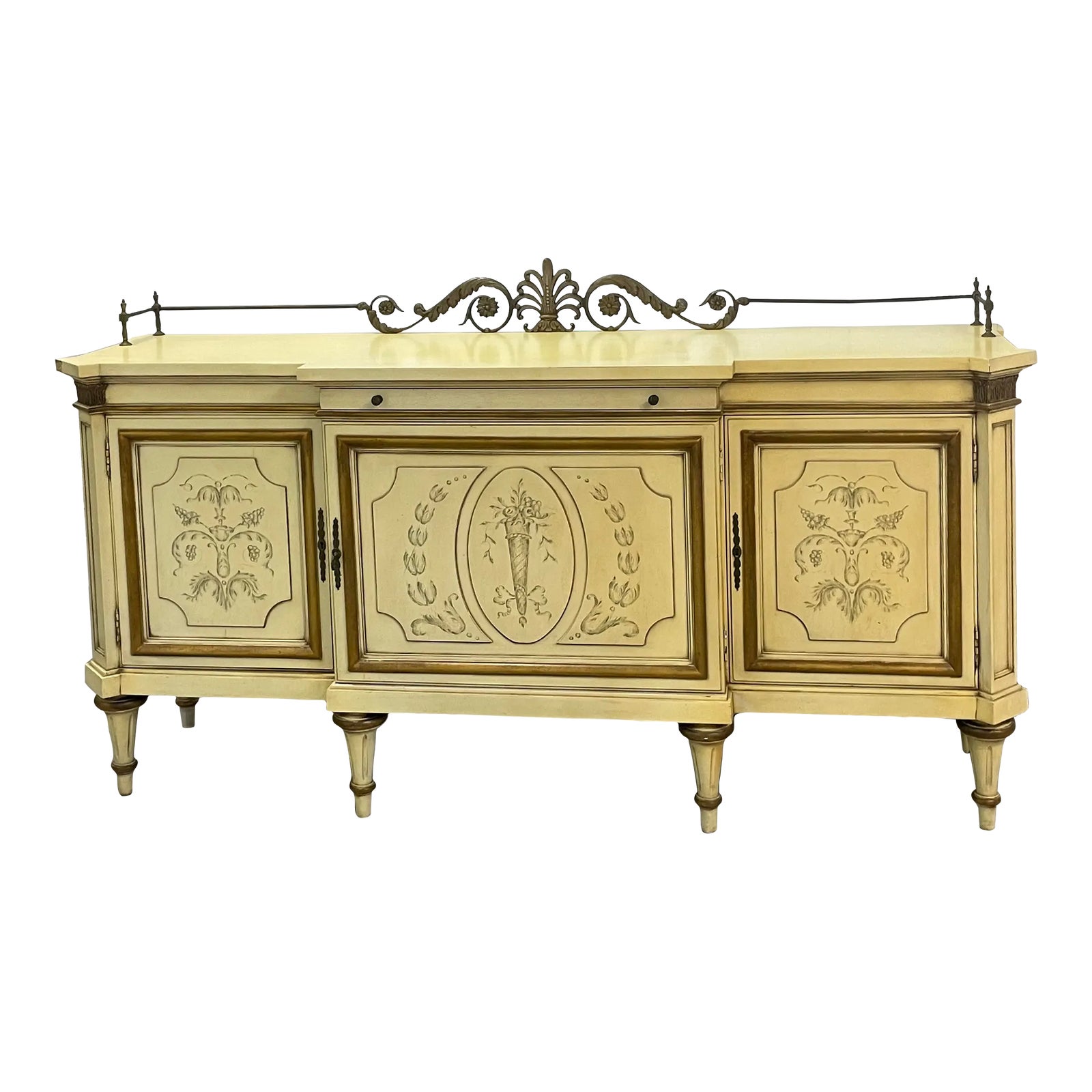 Regency Karges Furniture Bronze Leaf Gallery Buffet Chairish
