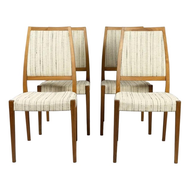 Vintage Nordic Chairs in Fabric, 1960s, Set of 4 For Sale