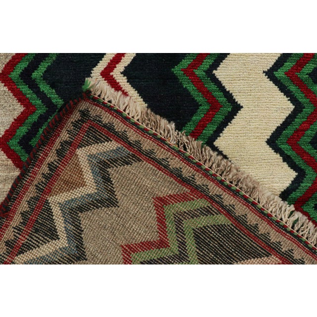 Textile 1950s Vintage Qashqai Persian Gabbeh Runner With Chevron Patterns by Rug & Kilim For Sale - Image 7 of 7