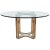 1970s Gold and Chrome Round Glass Top Centre Table from Boulanger, 1970s For Sale - Image 5 of 5