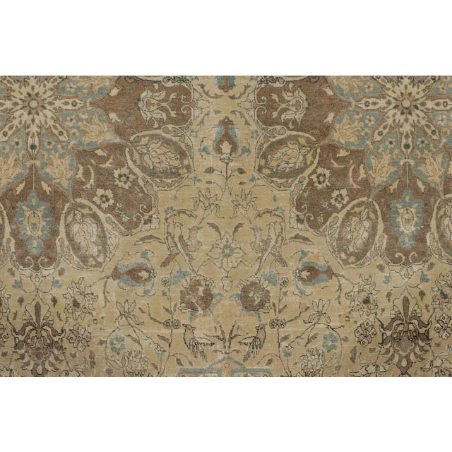 Rug & Kilim Oversized Antique Persian Tabriz Rug With Distressed Floral Play - Rug & Kilim For Sale - Image 4 of 7