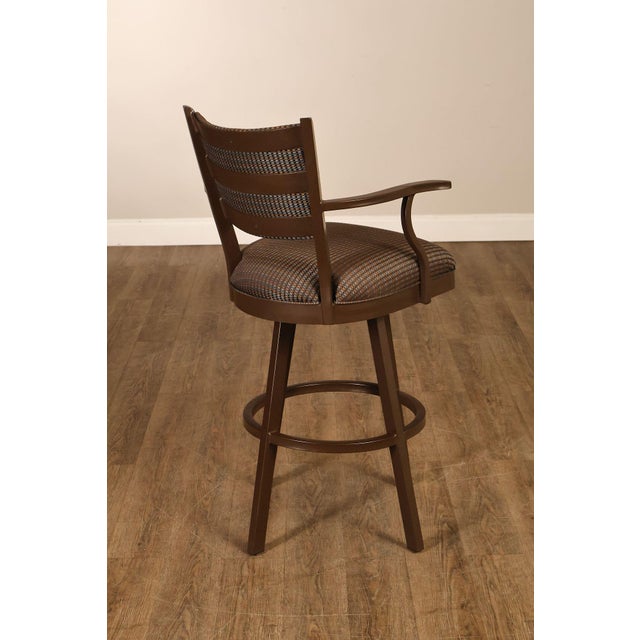 Tempo Industries Pair Of Swivel Bar Stools With Arms For Sale - Image 17 of 18