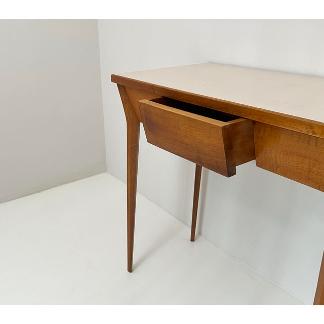 Vintage Table in Walnut and Formica, 1950s For Sale - Image 4 of 6