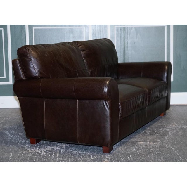 Vintage Brown 3-Seater Sofa For Sale - Image 10 of 13