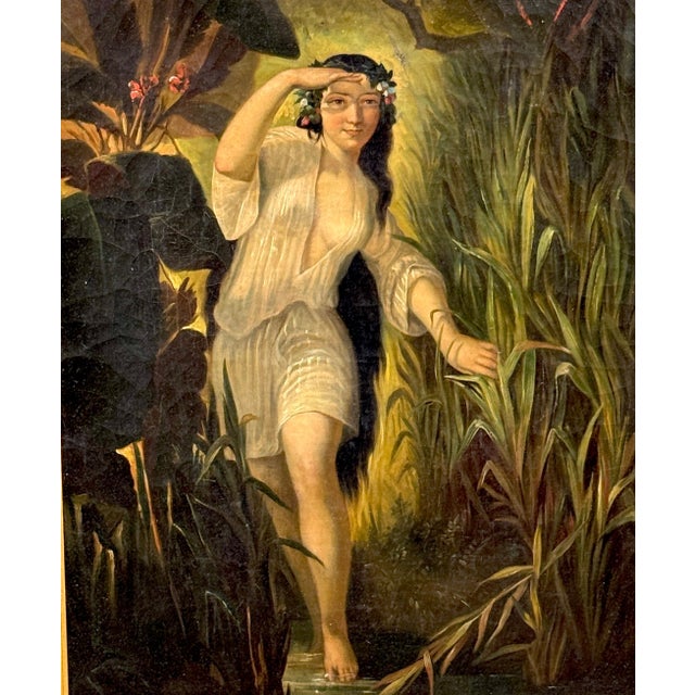 French 19th-Century Romantic Continental School Painting, Undine / Ondine (Water Nymph) For Sale - Image 3 of 18