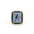 This 18k gold ring features the image of Josephine Baker, beautifully carved into a grey-blue banded agate intaglio. We...