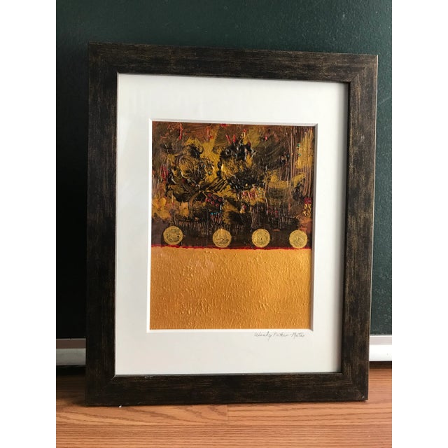 Gold Original Wendy Plotkin-Mates Mixed Media/Gold Painting For Sale - Image 8 of 8