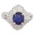 GIA Color Change Tanzanian Sapphire and Diamond Cocktail Ring in Platinum, size 7.25 For Sale