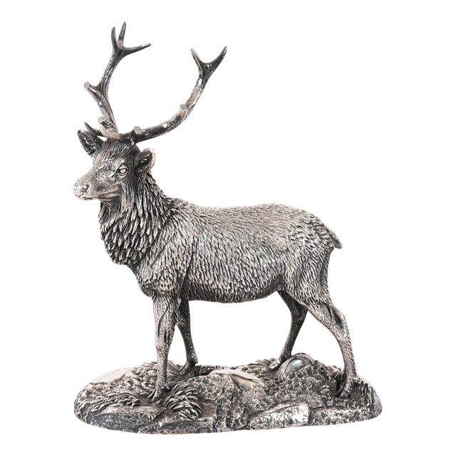 Tom Mackie, Stag Animalier, 1987, Sterling Silver For Sale