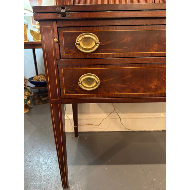 Vintage Mahogany Tambour Secretary For Sale - Image 4 of 8