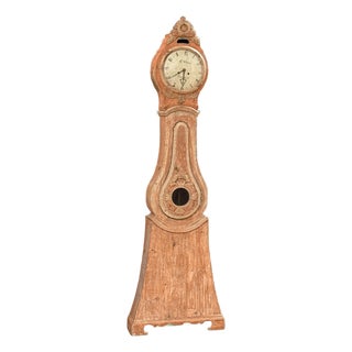 Swedish Mora Clock With Carving and Elegant Lyre-Form Case For Sale
