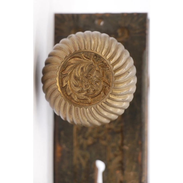 Antique Corbin Bronze Fanciful Beast Door Knob & Plate Set - 4 Pieces For Sale - Image 9 of 10