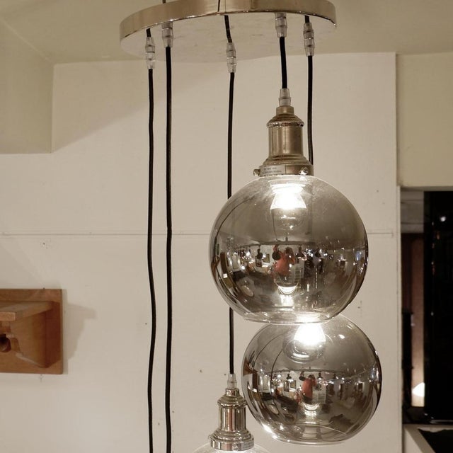 Metal Modern Sculptural Hanging Lamp For Sale - Image 7 of 12