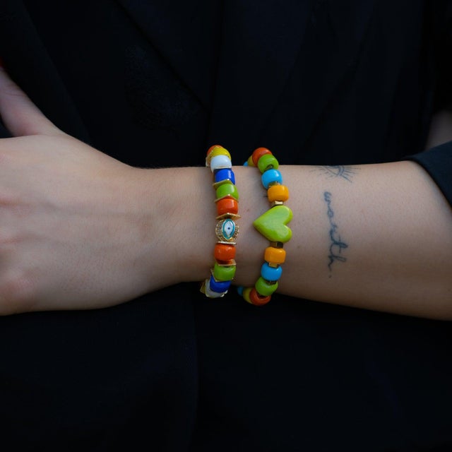 Celebrate color, energy, and love with the Colorful Harmony Heart Beaded Bracelet , designed to bring vibrance and...