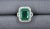 Modern 8.20 Ct Gia Certified Natural Zambian Emerald & Diamond Ring Size 6.5 For Sale - Image 3 of 9