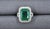 Modern 9.84 Ct Gia Certified Natural Zambian Emerald & Diamond Ring Size 6.5 For Sale - Image 3 of 9
