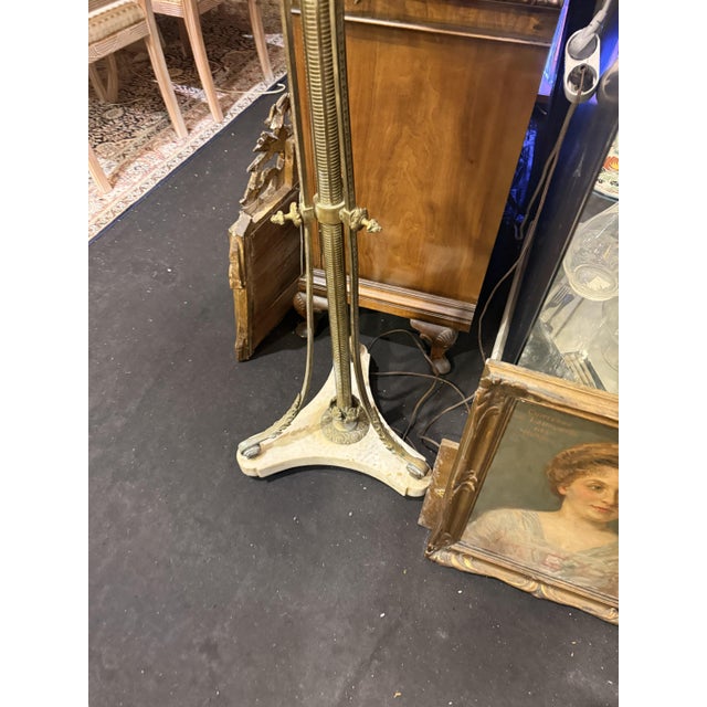 Napoleon III Floor Lamp in Brass For Sale - Image 4 of 8