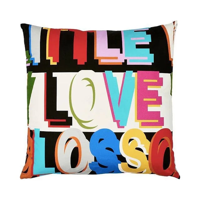 Pop Art Schumacher X Johnson Hartig Robert Burns 22" Pillow in Multi For Sale - Image 3 of 3