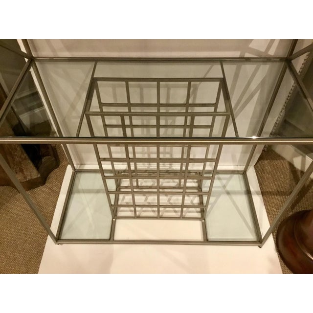 Modern Sherrill Co. Silver Wine Rack For Sale - Image 3 of 5